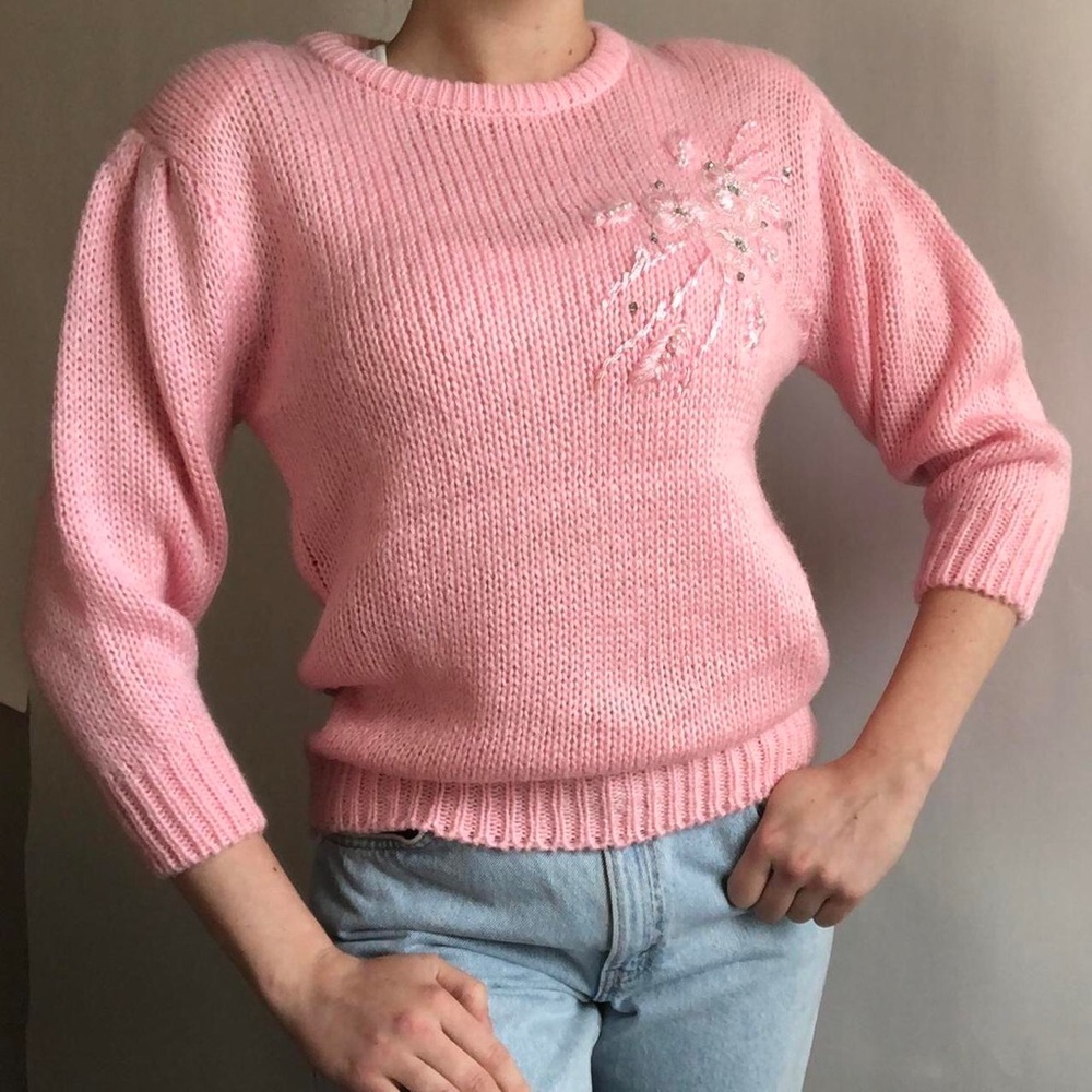 Vintage Pink Sweater Medium